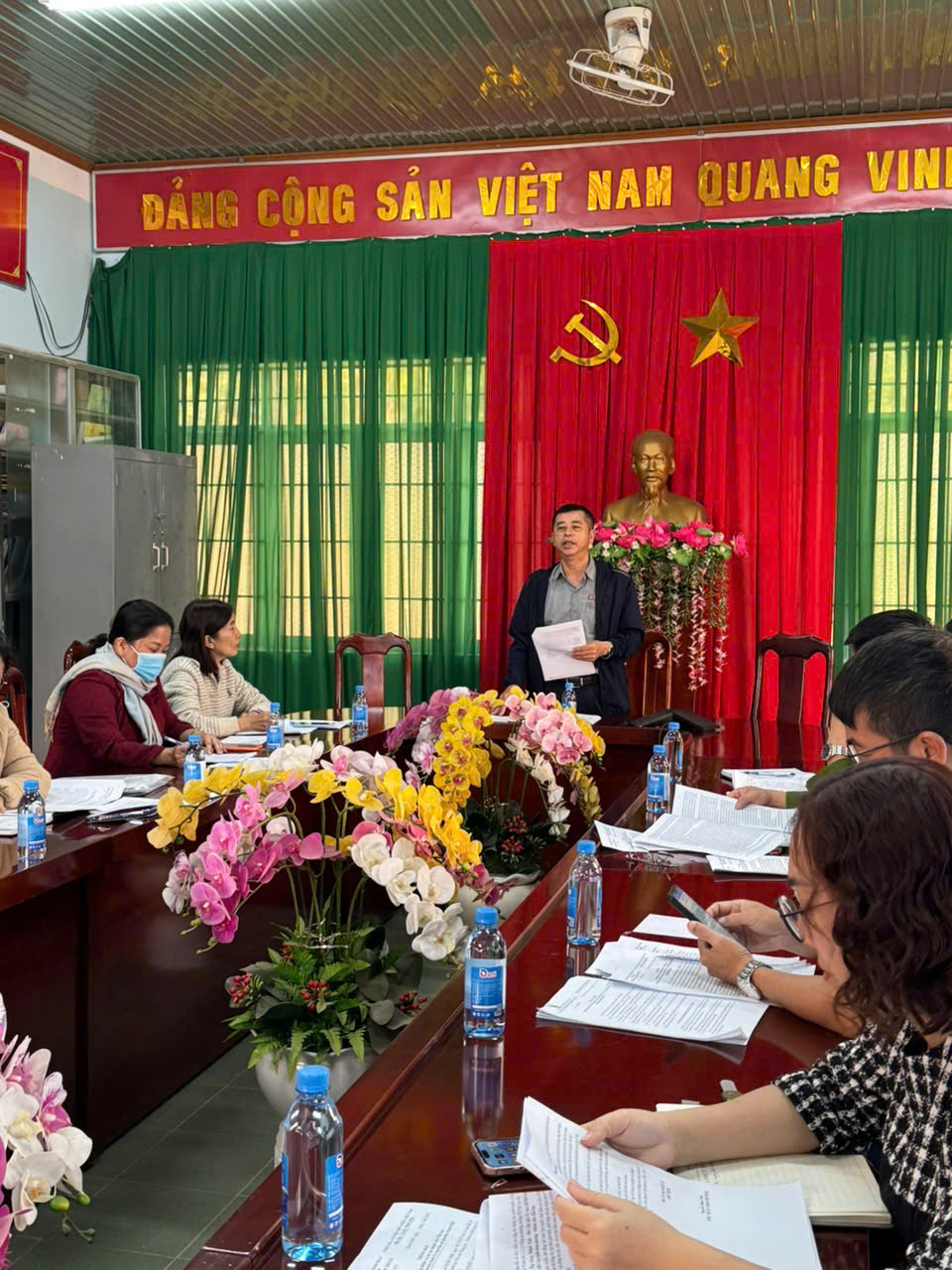 Tiểu ban Thông tin - Tuyên truyền thuộc Ủy ban bầu cử phường Thành Nhất tỉnh Đắk Lắk tổ chức cuộc họp để triển khai các nội dung thông tin, tuyên truyền về Cuộc bầu cử đại biểu Quốc hội khóa XVI và đại biểu HĐND các cấp nhiệm kỳ 2026-2031